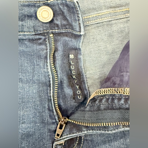 Lucky Brand Jeans Womens 8/29 Blue Stevie High Rise Flare Denim Front Pockets - Picture 6 of 12